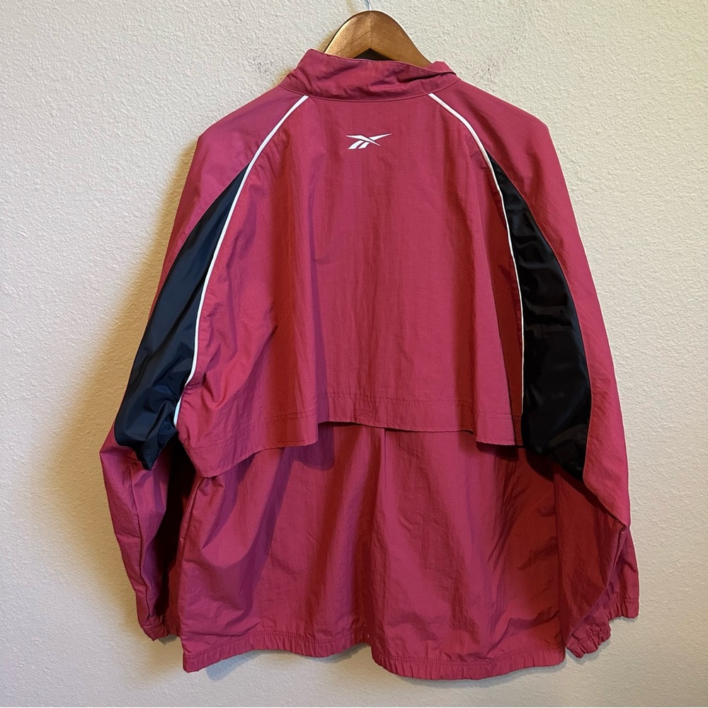 Vintage Reebok Arkansas Razorbacks Half-Zip Anorak Windbreaker - Picture 2 of 3
